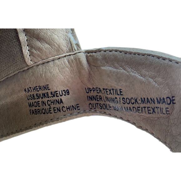 ShoeDazzle Katherine Pointed Toe Mules Tan Faux Suede Slingback Heels Size 8.5 - Picture 15 of 16